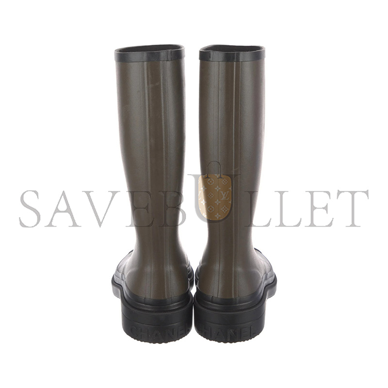 Ch**el INTERLOCKING CC LOGO RAIN BOOTS